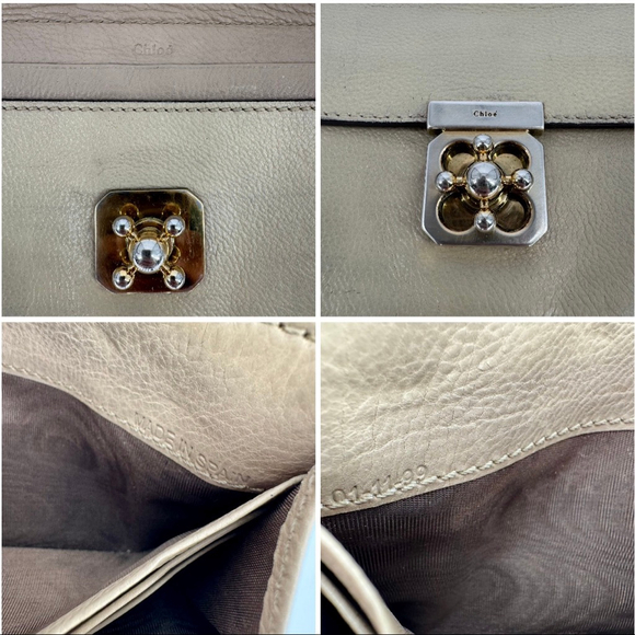 Chloe Long Beige Leather Wallet One Size - Picture 3 of 11